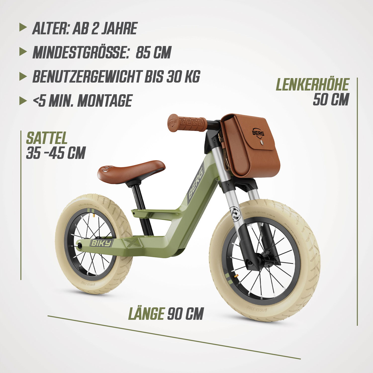 BERG Laufrad Biky Retro Green BERG Laufrad Biky Retro Green